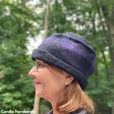 Happy first week of November! You know what that means...it's Grab-n-Go  Beanie time! The wet felted beanie is a perfect "throw it in your bag,"  "just in case," "there's a chill in