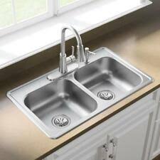Your kitchen is not complete without the right kitchen sink. Double Bowl Kitchen Sink Stainless 33 X 19 X 8 Extra Deep Mobile Home Rv Plumbing Fixtures Sinks