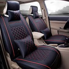 Super Pdr 9pcs Universal Fit Car Seat Covers Set Pu Classic Leather Seat Covers For Jeep Wrangler 5 Seats F Car Seats Leather Car Seat Covers Leather Car Seats