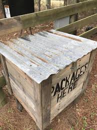 Parcel drop box for $55: How To Make A Parcel Box From Pallets County Road 407