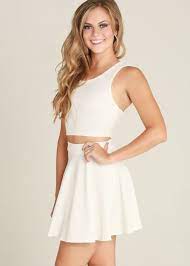Find great deals on womens sleeveless tops & tees at kohl's today! White Sleeveless Crop Top Flared Skirt Two Piece Dress Set Two Piece Dress Piece Dress White Sleeveless Crop Top