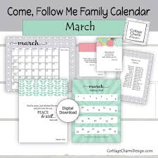 come follow me family calendar printable pack march