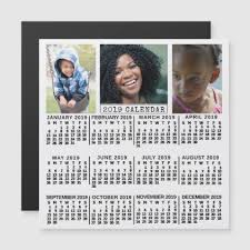 2019 Year Calendar Magnet White Photo Collage Zazzle Com Magnetic Calendar Calendar Magnetic Business Cards