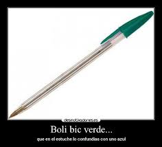 Resultado de imagen de boli bic verde