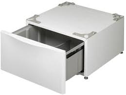 Answer 21 x 17by 10.5 high (all inside) one dividing, but removable upright in the middle. Amazon Com Lg 14 Inch Tall Pedestal With Drawer White Home Kitchen