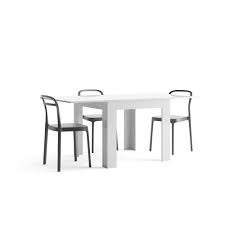 Que ce soit dans la cuisine, au salon, dans la salle à manger ou. Table Carree Extensible Eldorado Blanc Laque Brillant Mobili Fiver