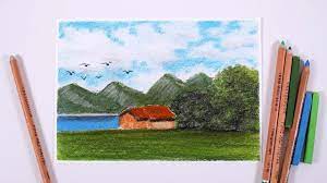 learn how to paint a simple landscape pastel painting learn to paint art