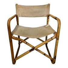 1960s Vintage Tiger Bamboo Folding Directors Chair For Sale Bamboo Chair Design Bamboo Chair Chair
