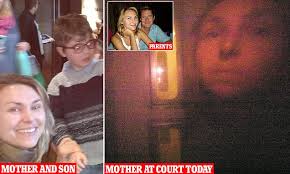 Mother charged with murdering her autistic son, 10, is pictured arriving at  court