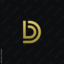 Unique modern trendy DB or BD black and golden color initial based icon  logo. Stock Vector | Adobe Stock