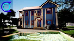 With 6 bedrooms, this design is compact beautiful with a modern outlook overlooking a modern swimming pool. Villa Design Plan 2 Storey Villa With Pool 2 Story House Design Plan 4 Bedrooms Home Design 3d Youtube