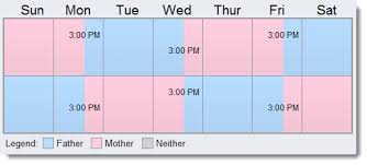 50 50 Custody And Visitation Schedule Examples Parenting Plan Custody Parenting Plan Difficult Children