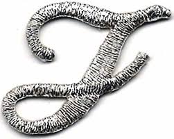 Call for posts that are combined or linked. Amazon Com 1 1 8fancy Metallic Silver Script Cursive Alphabet Letter J Embroidered Patch Arts Crafts Sewing