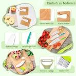 Goodchef Set di 8 coltelli da cucina per bambini, per tagliare e cucinare,  frutta o verdura, incluso coltello in legno, tagliere e pelapatate, ...