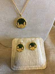 Alaskan Gold Nuggets Natural Alaskan Jade Gold Nugget Earrings And Pendant Glimmering Northern Lights Gold Nugget Jewelry Jade Earrings Gold Nugget
