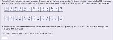 See the best & latest translate numbers to letters code on iscoupon.com. Solved To Use Rsa Encryption On Words The Computer First Chegg Com