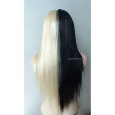 Half Black And Blonde Wig Blonde Black Wig Half Blonde Half Black Wig Long Straight Hair 170 Liked On Polyvore Featurin Straight Hairstyles Cool Hairstyles Long Straight Hair