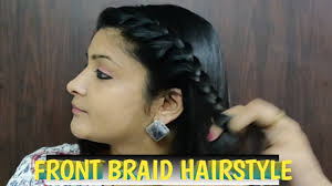 Spending as little time as possible at the hairdresser's chair, or detangling. Front Braid Hairstyle For School College And Work Indian Hairstyle Youtube