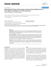 Signs and symptoms of endometrial cancer. Pdf Endometrial Cancer Presenting As Acute Urinary Retention A Case Report And Review Of The Literature