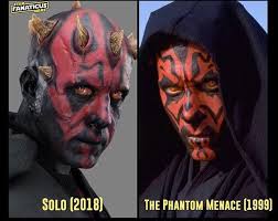 Mauls gezicht in 'Solo' weerspiegelt de strijd na zijn val in het Duel van  de Bestemmingen. : r/StarWars