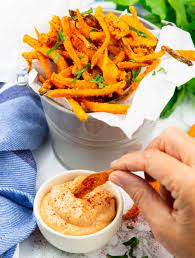 This sweet potato fries and dipping sauce recipe is a copycat of moxie's recipe. Sweet Potato Fries Dipping Sauce Vegan Heaven