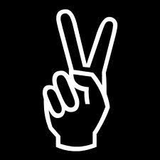 Black And White Peace Sign Hand Emoji Peace Sign Fingers Google Search Peace Sign Hand Peace Sign Vinyl Signs