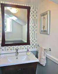 Wallpaper accent wall powder room. Free Download Chair Rail And Accent Wall Powder Room Ideas For The House 560x709 For Your Desktop Mobile Tablet Explore 48 Wallpaper Chair Rail Emily Henderson Wallpaper Faux Chair