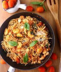 Just Try Taste Resep Spaghetti Seafood Saus Tomat Basil Makanan Laut Makanan Dan Minuman Masakan Indonesia
