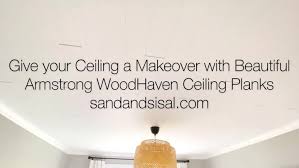 Drop ceiling tiles direct from the manufacturer; Give Your Ceiling A Makeover With Armstrong Woodhaven Ceiling Planks