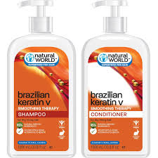 .brazilian keratin or brazilian blowout shampoo alternatives. Natural World Brazilian Keratin Shampoo Conditioner Twin 2 X 1000ml Hair Free Delivery Justmylook