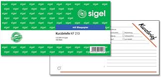 Edle haptik und letterpress sind. Sigel Kf213 Kurzmitteilung Kurzbrief 1 Amazon De Computer Zubehor