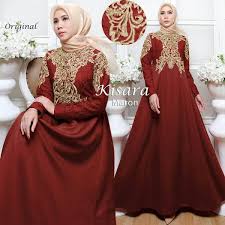 Ruangan buku dengan sentuhan klasik. Model Baju Gamis Brokat Warna Merah Maroon Hijabfest