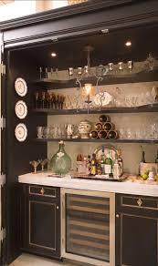 Fully Equipped Bar Inside Of This Custom Cabinet Designed By Jack Arnold Companies Like The Shaped Shelves Home Bar Furniture Bars For Home Home Bar Designs