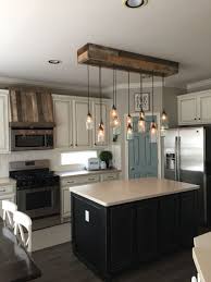Hi All Updated Pics Ourfauxfarmhouse On Ig Come Follow Thanks Holly Lauritze Home Decor Kitchen Kitchen Island With Seating Farmhouse Kitchen Lighting