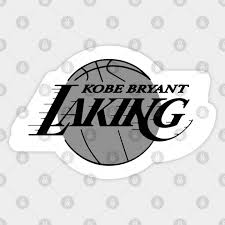 Large collections of hd transparent lakers png images for free download. Kobe Bryant Laking Lakers Logo B W Paraholix Sticker Teepublic