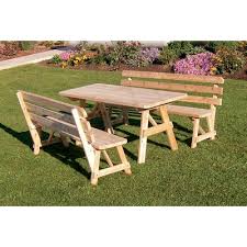 Millwood Pines Hamish 3 Piece Dining Set Wayfair In 2020 Picnic Table Wooden Picnic Tables 3 Piece Dining Set