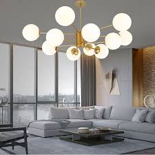 Complement your bathroom décor with our wide selection of vanity lights, available in a variety of styles and finishes. 12 Heads Pendant Light Nordic Chandelier Sputnik Design Modern Gold Glass Shade Metal Painted Finishes 110 120v 220 240v 6988811 2021 399 41