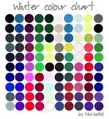 Winter Color Chart Season Color Analysis As The Seasons