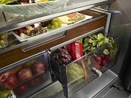 But that's exactly what the kitchenaid krfc704fbs does. Kitchenaid 23 8 Cu Ft French Door Counter Depth Refrigerator Printshield Stainless Krfc704fps Best Buy