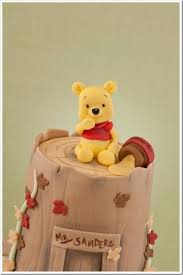 Adorable Winnie The Pooh Christening Cake Winnie The Pooh Cake Baby Birthday Cakes Winnie The Pooh
