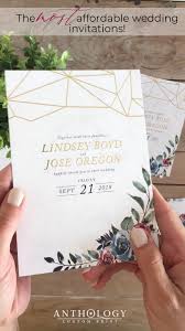 Anthology Print Affordable Custom Wedding Invitations Gold Foil Invites Video Affordable Wedding Invitations Wedding Invitations Creative Wedding Invitations