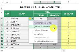 5 Cara Memperbaiki Number Stored As Text Di Excel