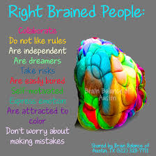 Right Brained People Collaborate Do Not Like Rules Are Independent Are Dreamers Take Risks Are Easily Bored Self M Right Brain Brain Brain Facts