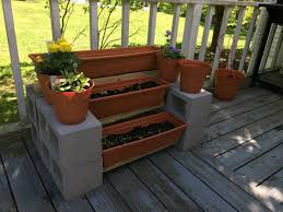 Plant Stand Made With Cinder Blocks And 2x4s Can Be Any Length Diy Plant Stand Cinder Block Garden Diy Plants