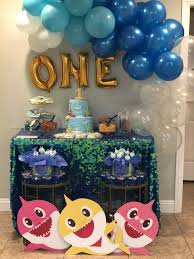 Birthday Party Ideas For 1 Year Old Baby Boy Baby Shark 2nd Birthday Party Themes Shark Theme Birthday Shark Themed Birthday Party