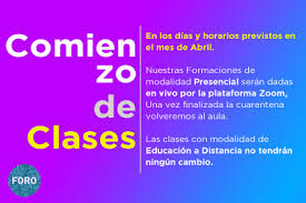 Comienzo De Clases 2020