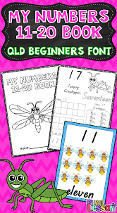 This Numbers 11 20 Book Has Been Created In The Queensland Beginners Font My Numbers 11 20 Book Cove Math Lesson Plans Homeschool Programs Book Cover Page