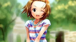 Wallpaper Id 167252 Wink Smile Girl Anime Emoji meaning a yellow face with a slight smile shown winking, usually its left eye. wallpapers