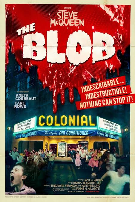 1958 The Blob Movie Poster Print Steve McQueen Jane Martin Steve Andrews 🍿