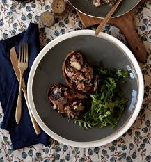 Mushroom Bruschetta With Arugula Stuffed Mushrooms Vegetarian Recipes Food